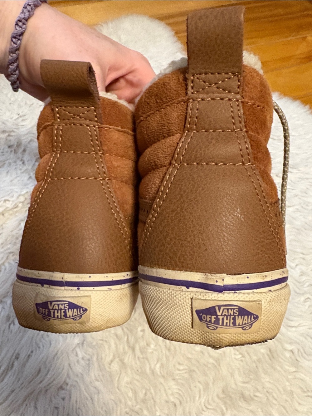 Vans Hana Beaman Tan/Brown High-Top Suede & Leather Sneakers - Picture 8 of 8